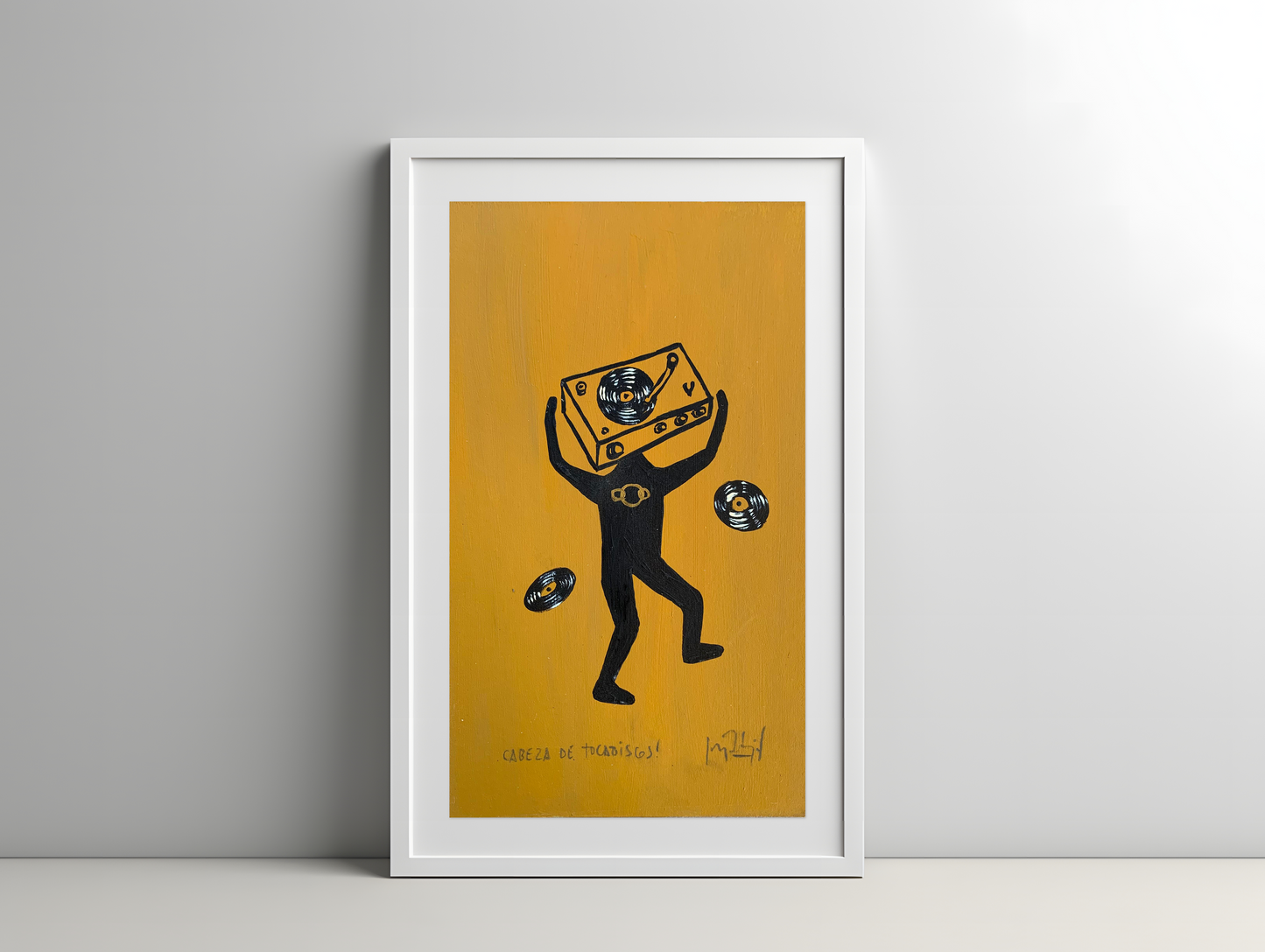 Pintura Original "Cabeza de Tocadiscos!"